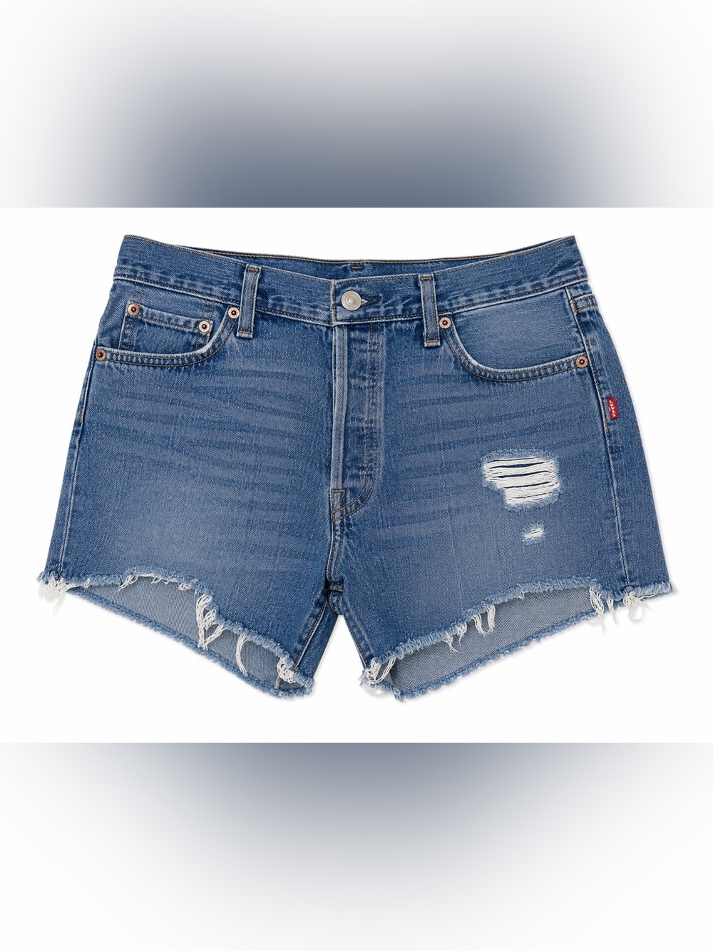 Levi's 501 Original Cut Off Denim Shorts 27 Distressed High Rise‎ Jorts Summer
